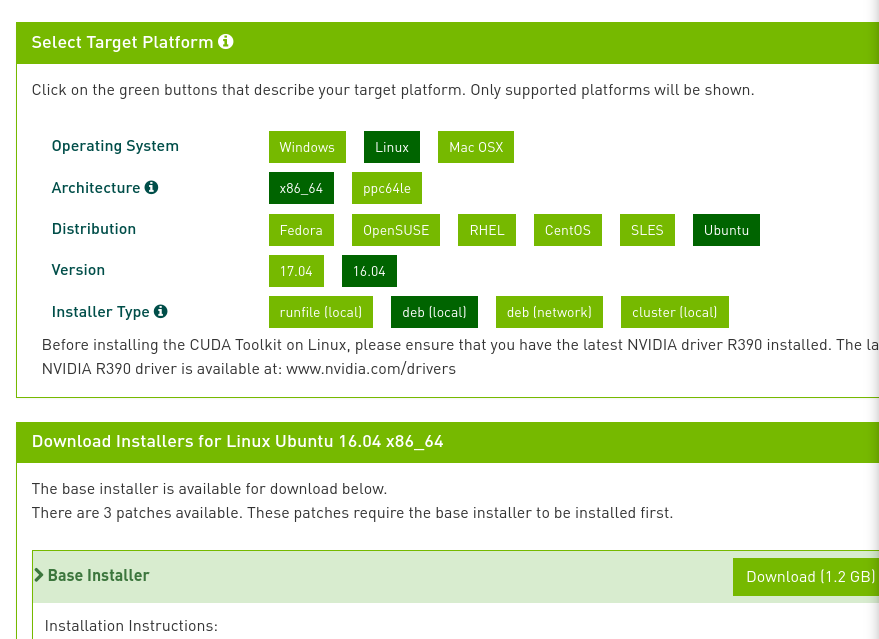 Nvidia Cuda Installer