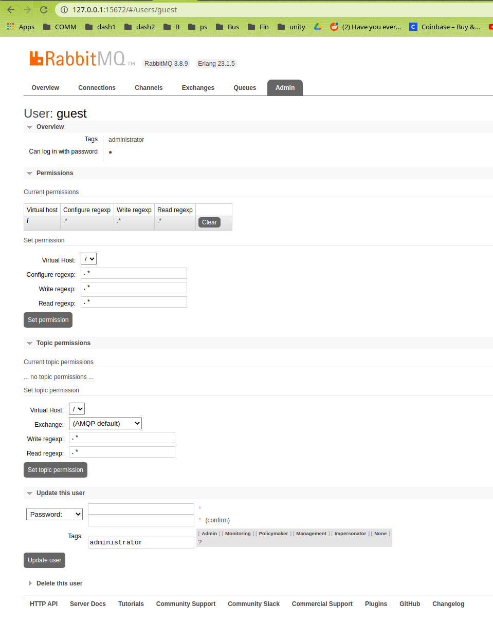 Changing the RabbitMQ Default Password