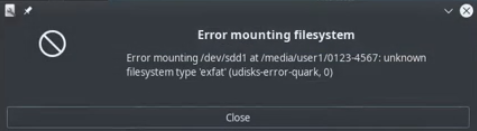 fat file system error