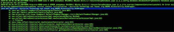 Jira install log error