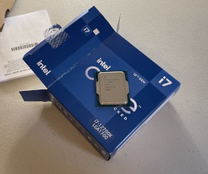Core i7 12700K Alder Lake CPU on the box