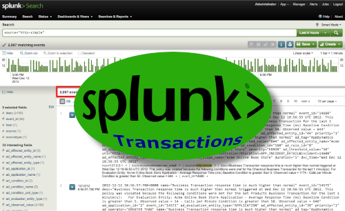 splunk transaction single startswith